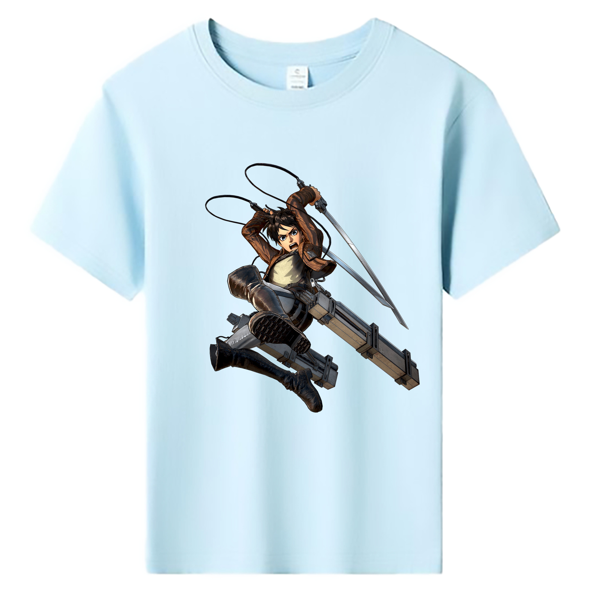 （画像用） 進撃の巨人 エレン･イェーガー Attack on Titan Eren Jäger 綿100％キッズTシャツ（フロントプリント）